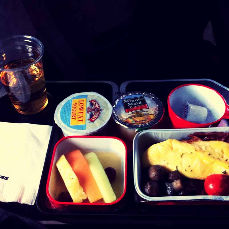 Air plane breakfast.
