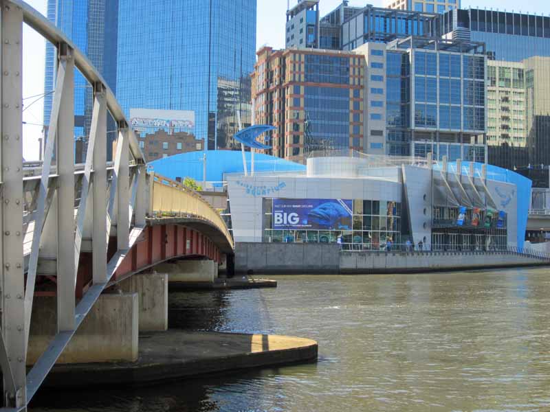Melbourne Aquarium on the banks of the Yarra River.