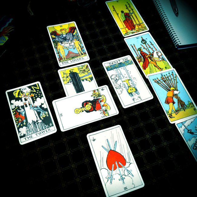 Tarot reading at PantheaCon.