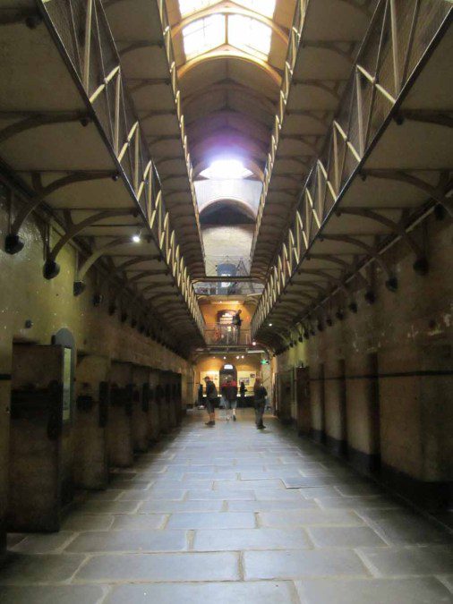 Inside the Old Melbourne Gaol.