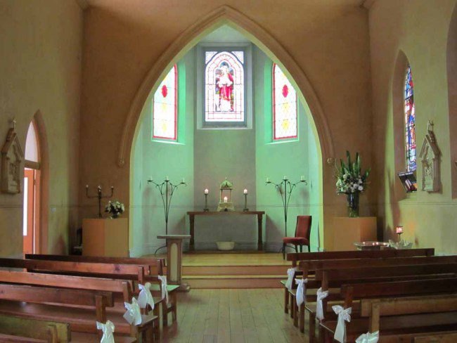 A small chapel interior.