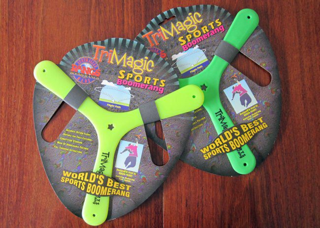 Boomerangs.