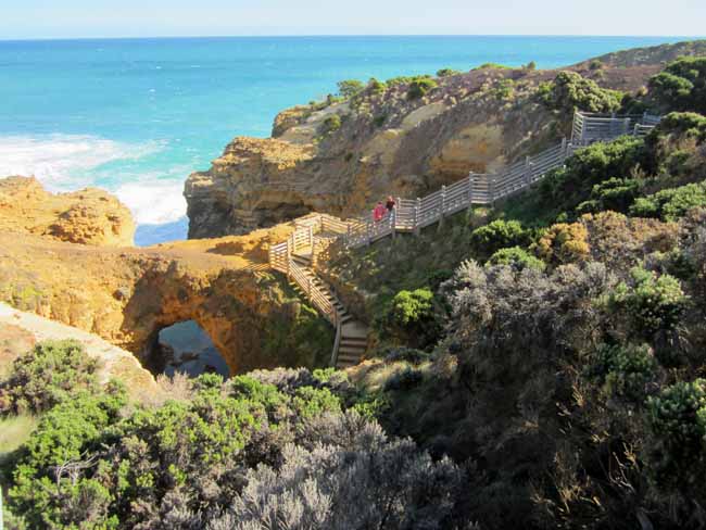 Steps leading down to the beach.