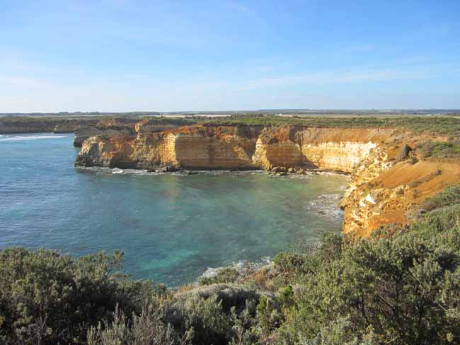 The coastline.