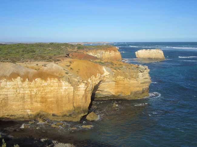 A rugged coastline.