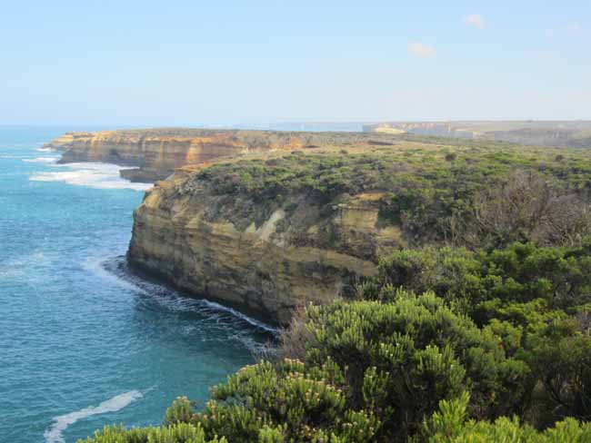 The coastline.