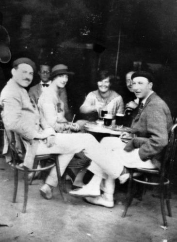 Ernest Hemingway and friends in Spain, 1925.