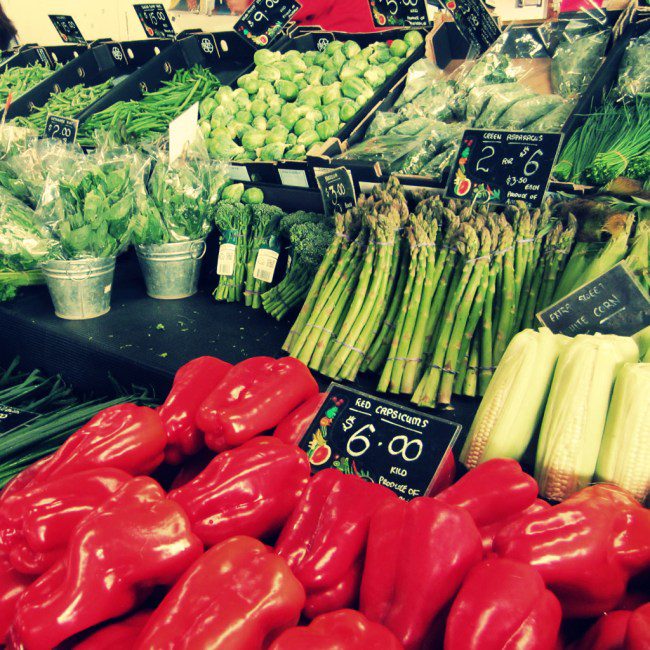 Food at the Queen Victoria Market.
