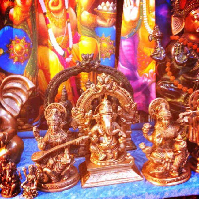 Hindu statues.