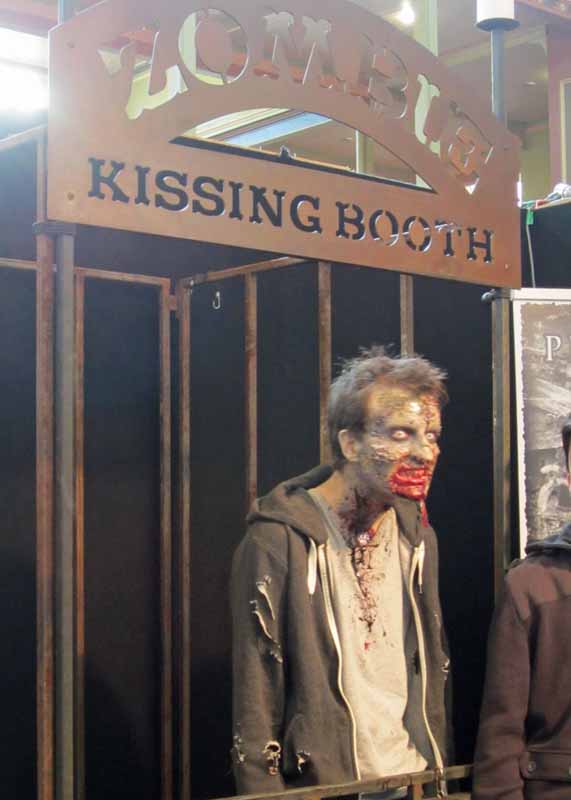 Zombie kissing booth.
