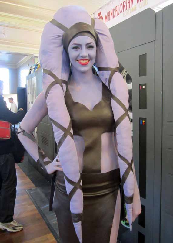 Woman in Star Wars costume.