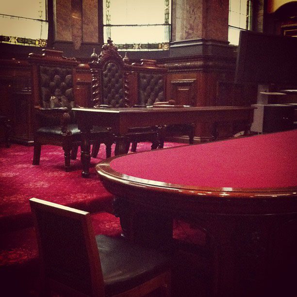 The Council Chambers in Melbourne Town Hall.