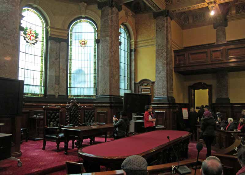 The Council Chambers in Melbourne Town Hall.