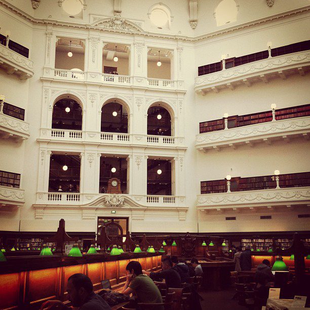 The LaTrobe Reading Room in the State Library of Victoria.