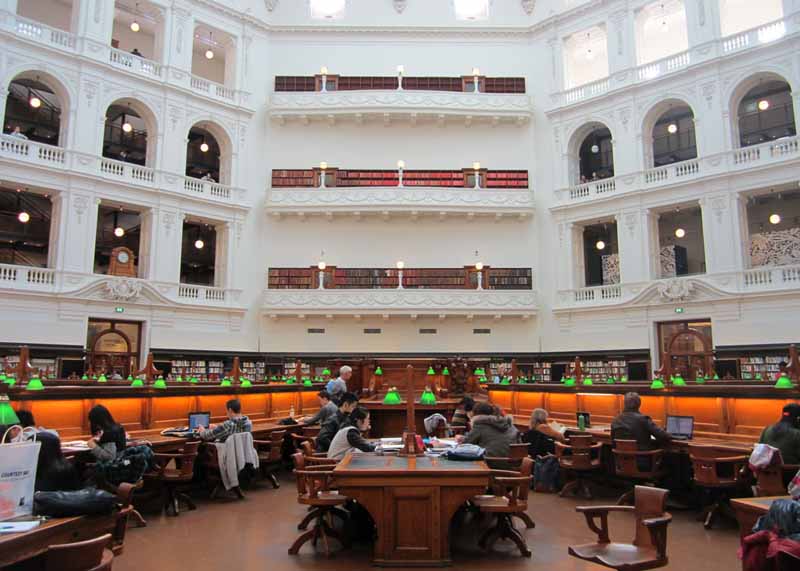 The LaTrobe Reading Room in the State Library of Victoria.