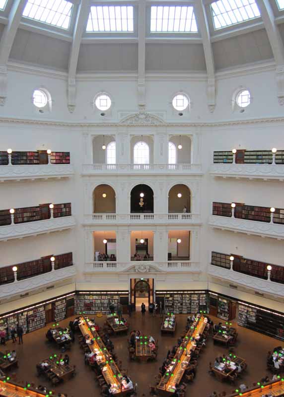 The LaTrobe Reading Room in the State Library of Victoria.