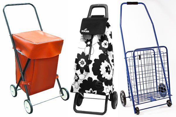 Shopping trolleys.