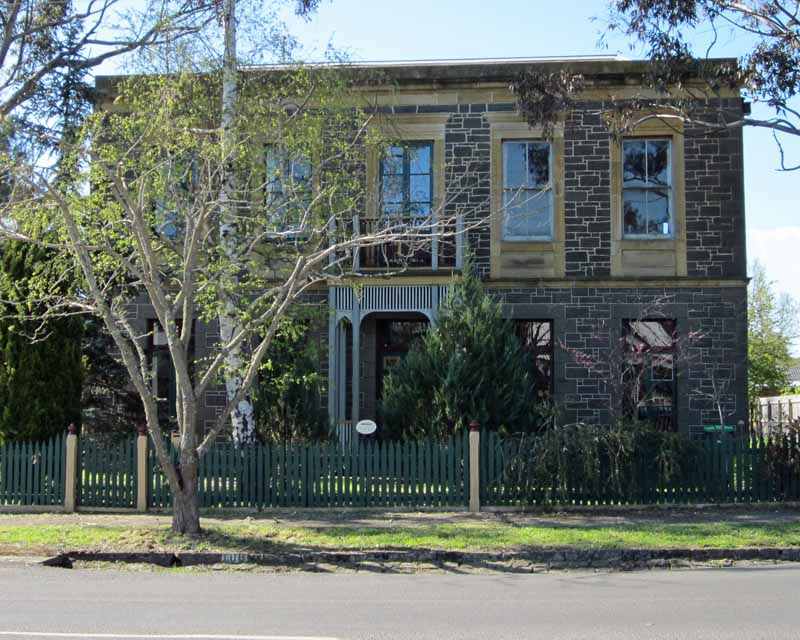 A bluestone building.
