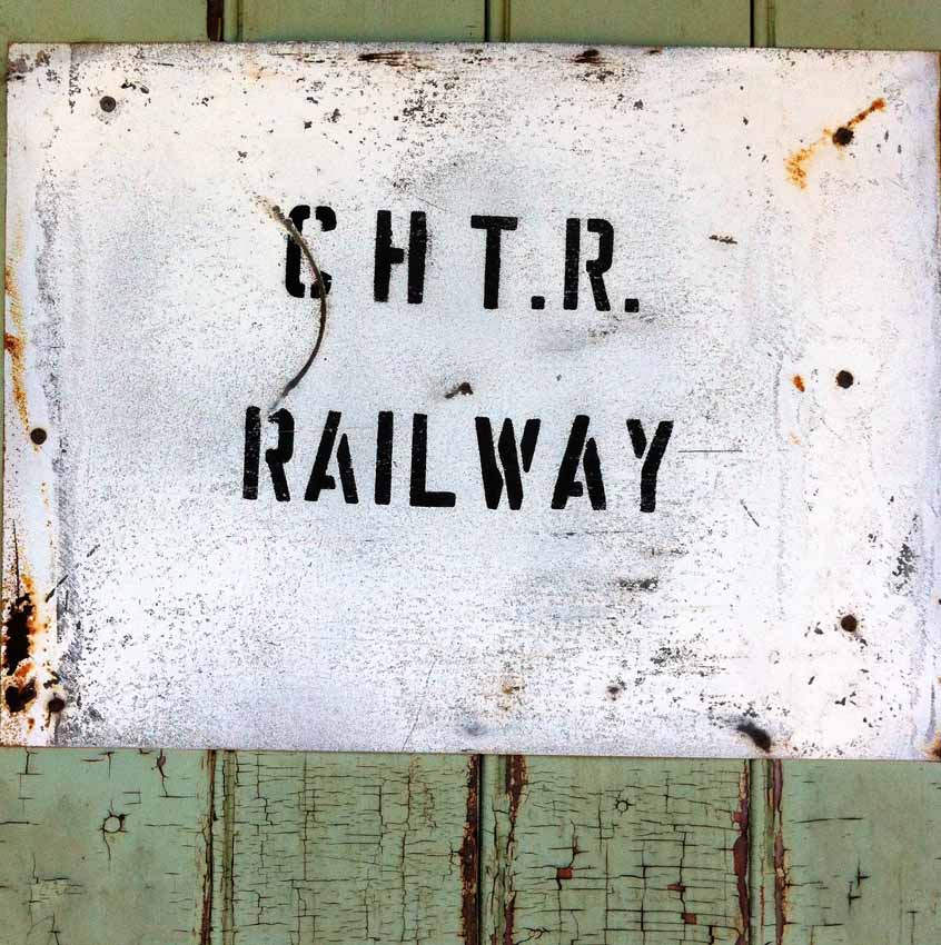Old railway sign.