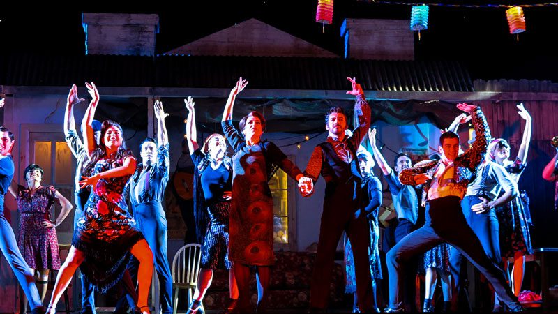 The cast performing A Life Lived in Fear.