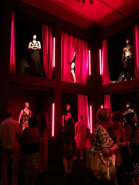 Mannequins showcasing high fashion.
