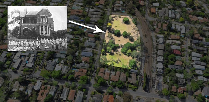 Screenshot of Google Maps showing where the William Booths Girls Home once stood.