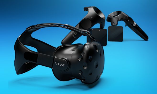 HTV VIVE virtual reality set.
