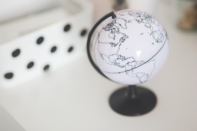 White globe. Expat.