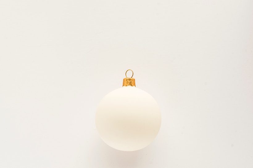 White Christmas ball. Homesick around the holidays.