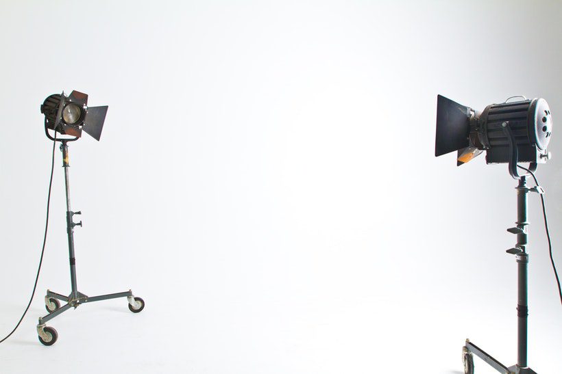 Two studio lights.