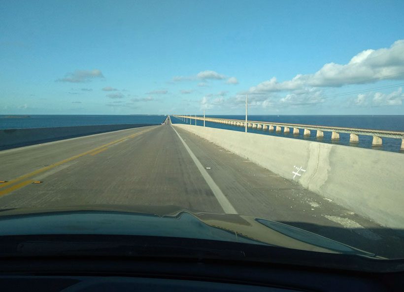 Driving to Key West.