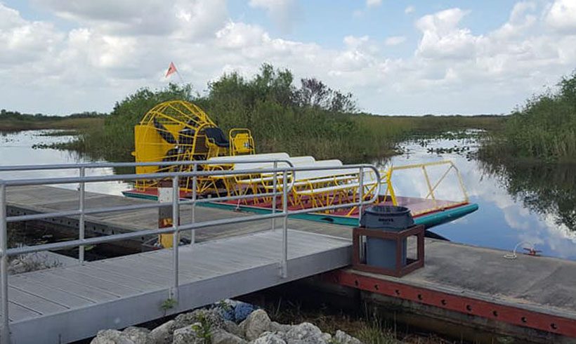 An airboat.