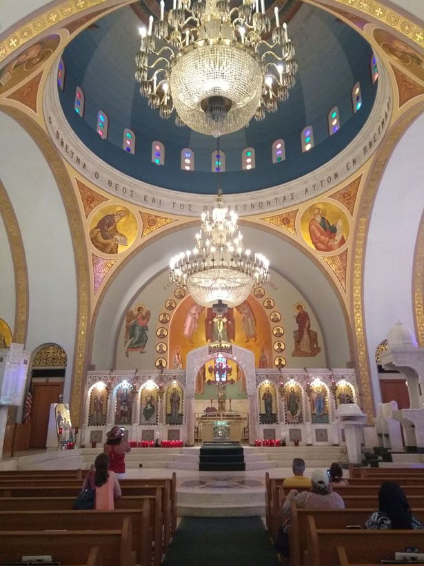 Inside the Saint Sophia Greek Orthodox Cathedral.