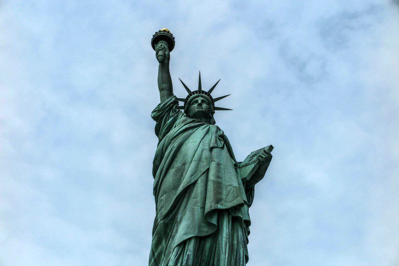 The Statue of Liberty, an American goddess.