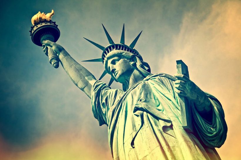 The Statue of Liberty.