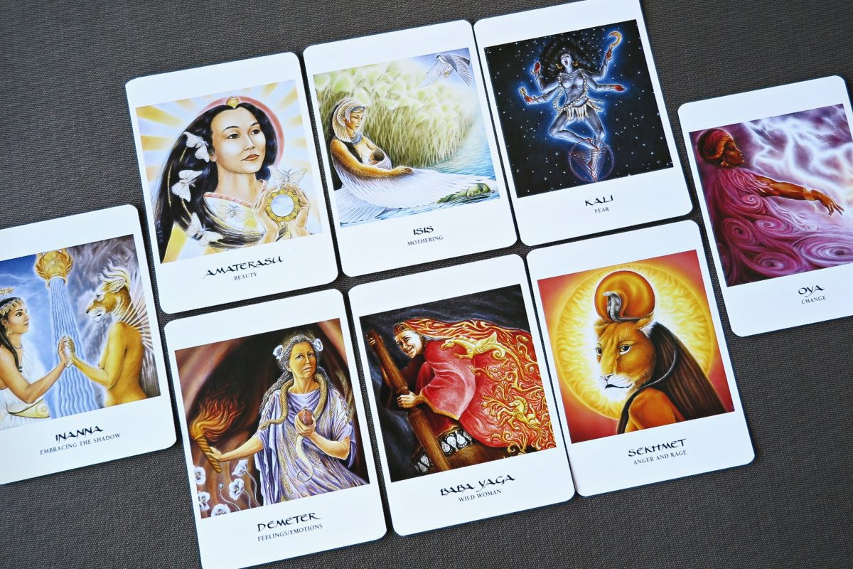 The Goddess Oracle cards.