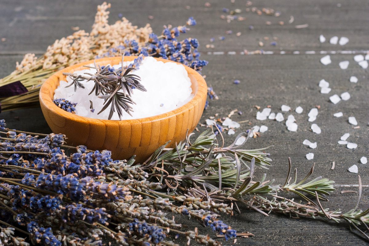 Bath salts and herbs