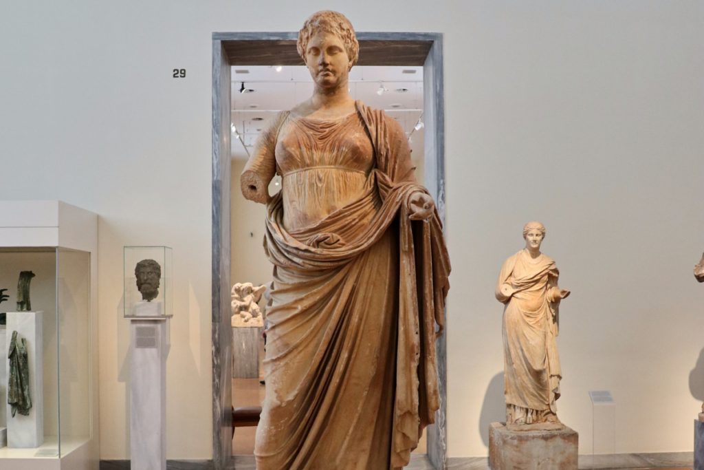 The Themis of Rhamnous as displayed in the National Archaeological Museum, Athens.