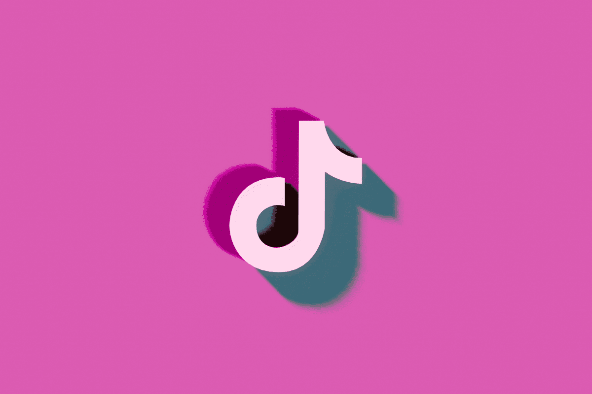 TikTok logo on pink background