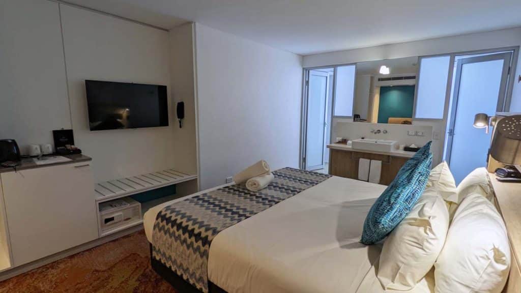 Hotel room interior.