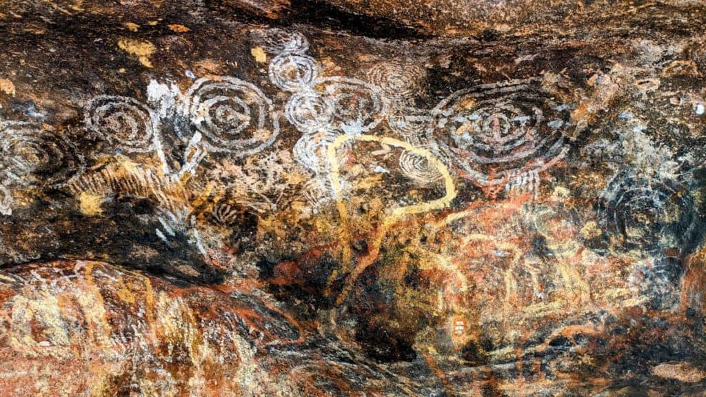 Rock art in Uluru.