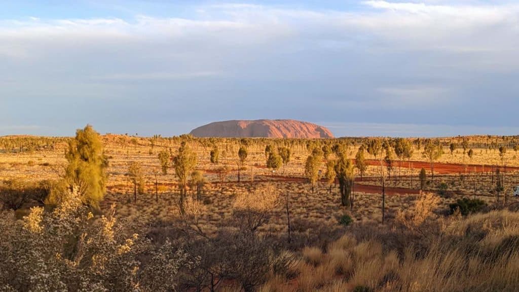 Sunset at Uluru.