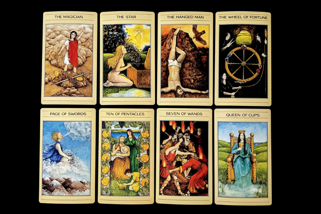 Mythic Tarot cards.