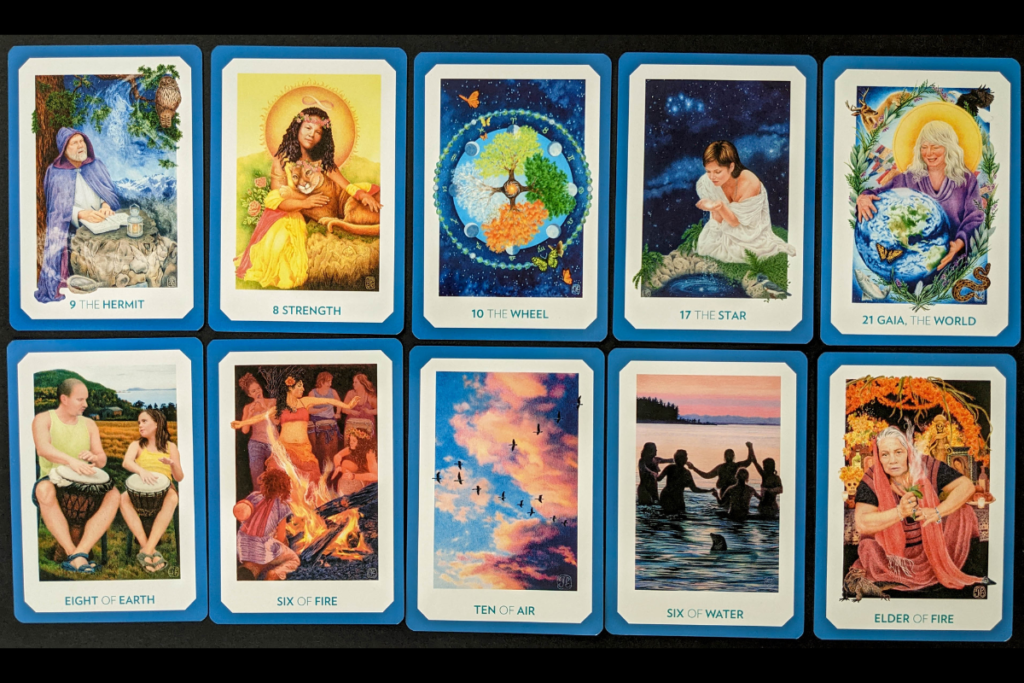 The Gaian Tarot cards.