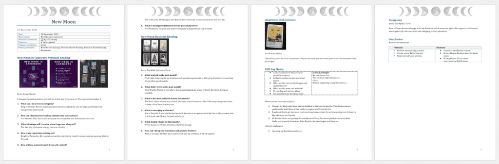 Screenshot of New Moon Word doc.