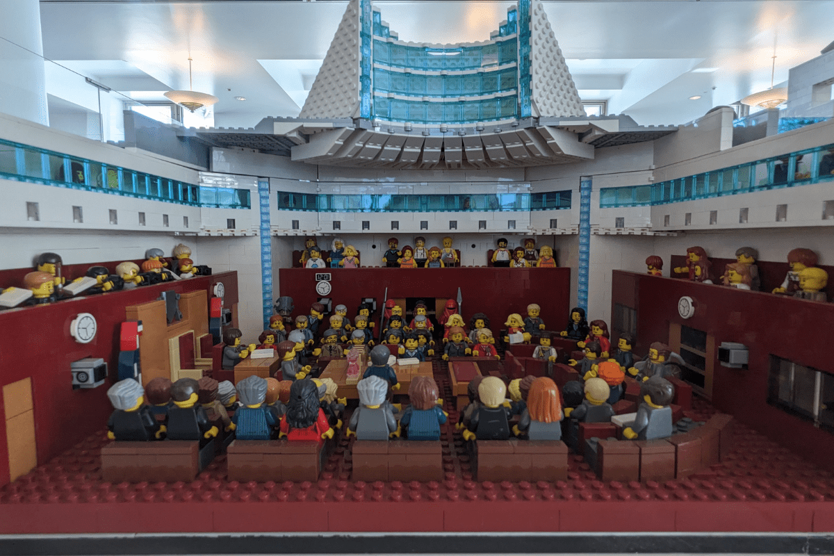 The Lego Senate room.