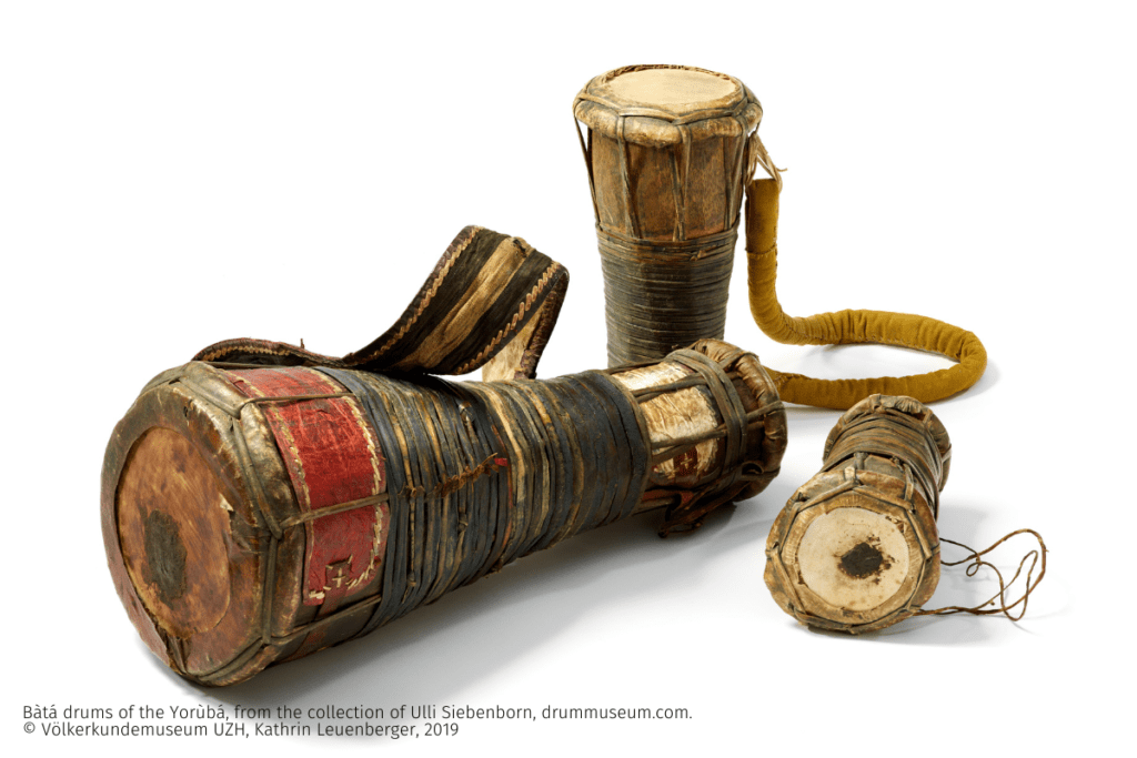 Bàtá drums of the Yorùbá.