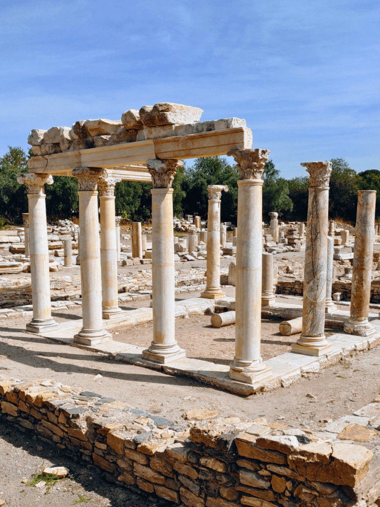 The remains of the Roman baths at Stratonikeia.