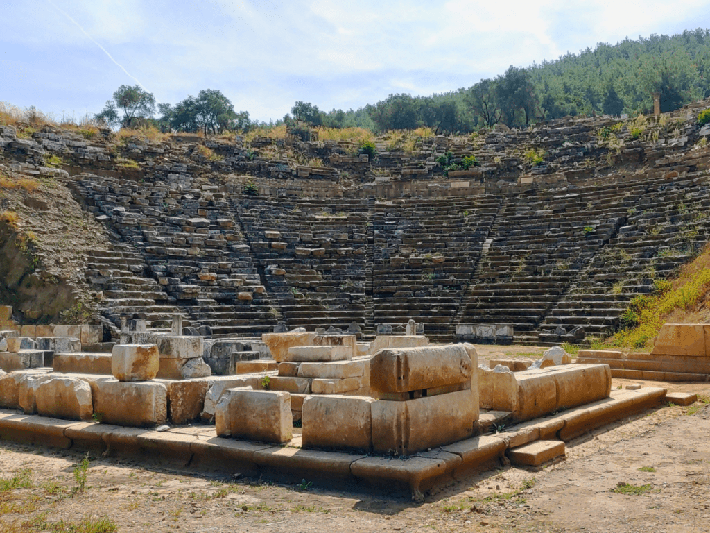 An ancient Roman theatre.