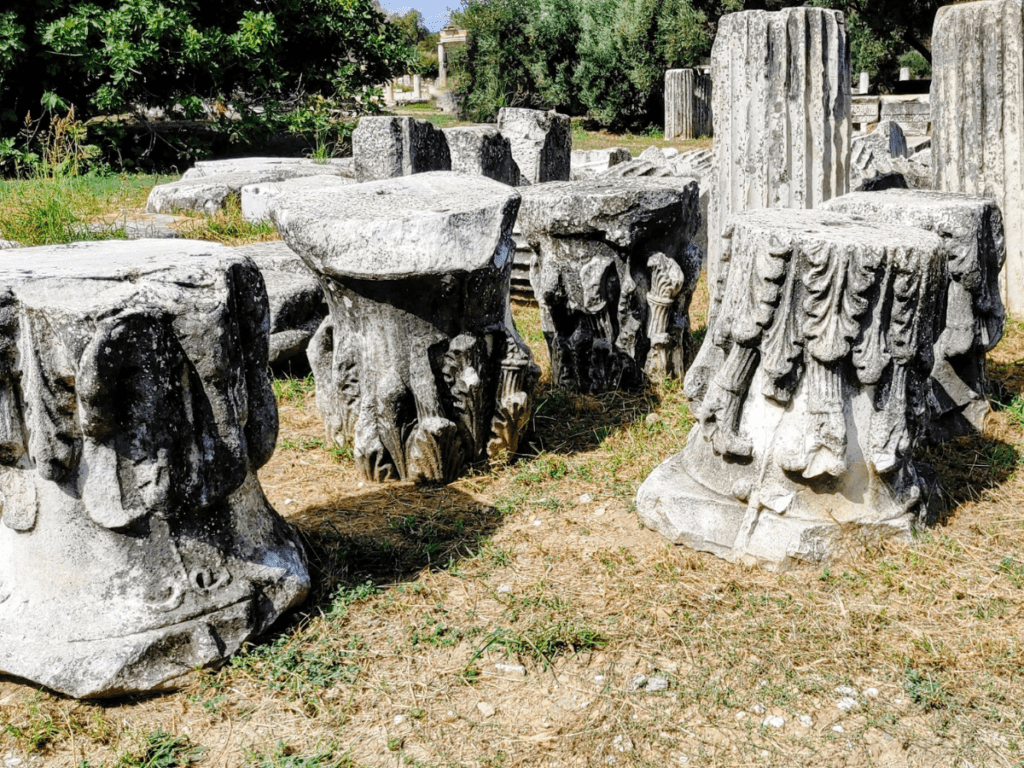 Corinthian capitals from the Temple of Hekate at Lagina.